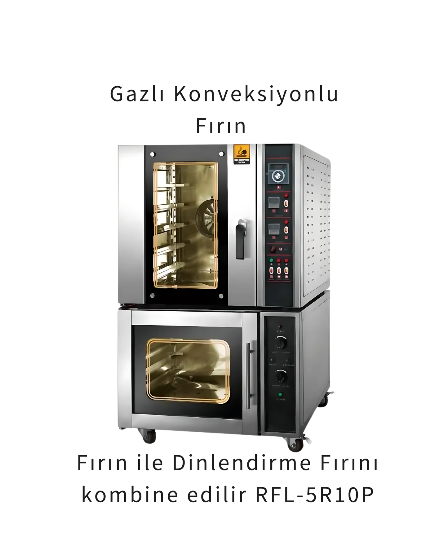 Baagu Gazlı Konveksiyonlu Buhar ile Pişirme Fırını Ticari elektrikli RFL-5R